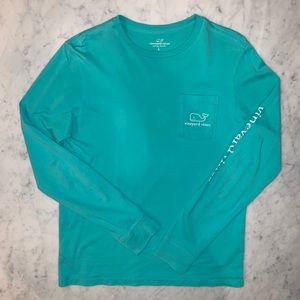 Vineyard Vines Boys Long Sleeve Pocket Tee size L